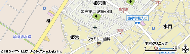 茨城県龍ケ崎市姫宮町106周辺の地図