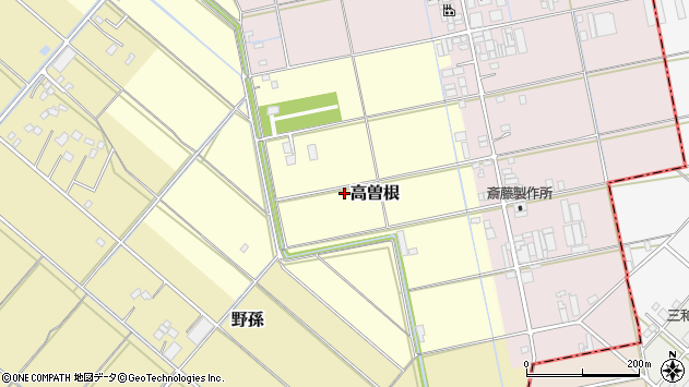 〒339-0022 埼玉県さいたま市岩槻区高曽根の地図