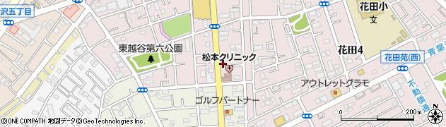 焼きたてのかるび　越谷花田店周辺の地図