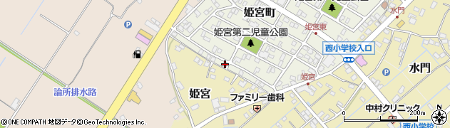 茨城県龍ケ崎市姫宮町7周辺の地図