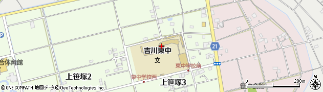 吉川市立東中学校周辺の地図