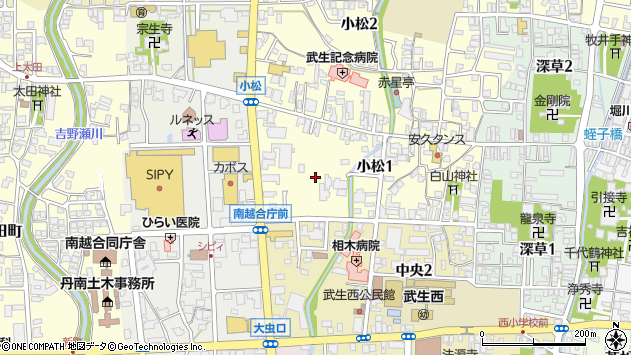 〒915-0816 福井県越前市小松の地図