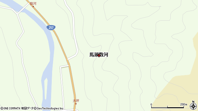 〒509-2603 岐阜県下呂市馬瀬数河の地図