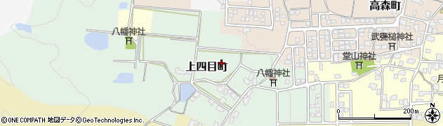 福井県越前市上四目町周辺の地図