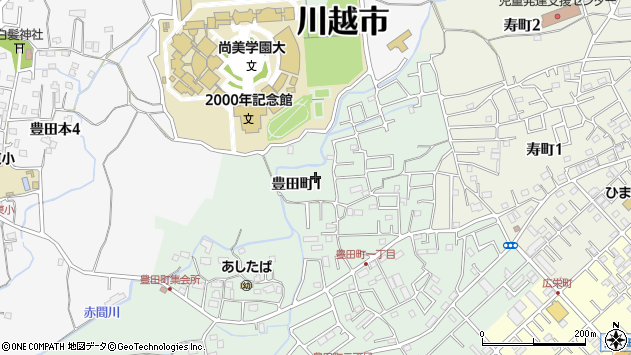 〒350-1110 埼玉県川越市豊田町の地図