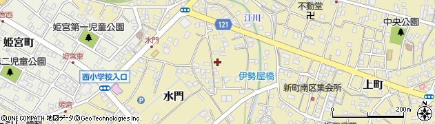 茨城県龍ケ崎市水門周辺の地図