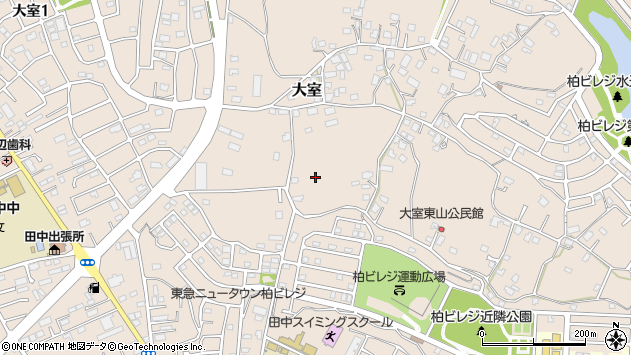 〒277-0813 千葉県柏市大室の地図