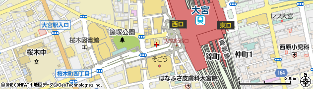 埼玉県さいたま市大宮区桜木町1丁目1周辺の地図