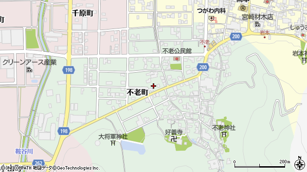 〒915-0235 福井県越前市不老町の地図