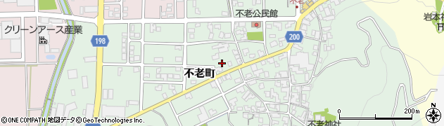 福井県越前市不老町周辺の地図