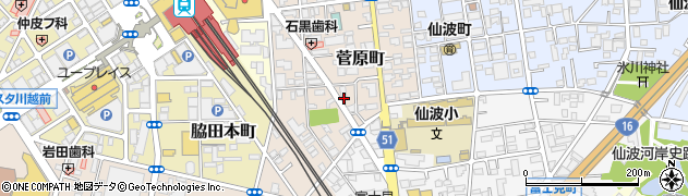 埼玉県川越市菅原町10周辺の地図