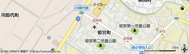 茨城県龍ケ崎市姫宮町76周辺の地図