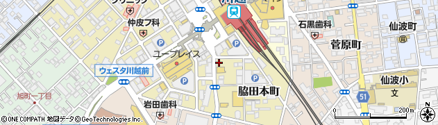 タイムズ川越脇田本町第３駐車場周辺の地図