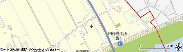 茨城県河内町（稲敷郡）十三間戸周辺の地図