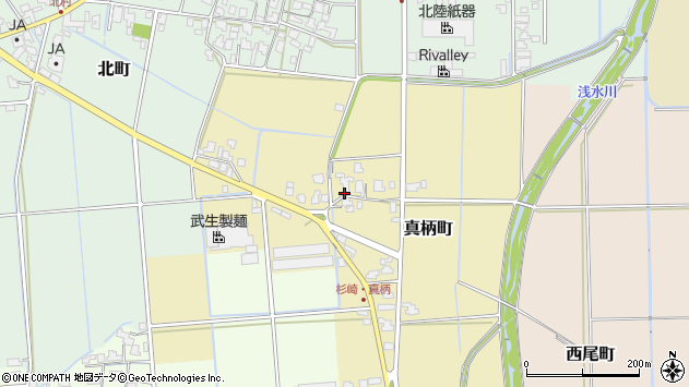 〒915-0005 福井県越前市真柄町の地図