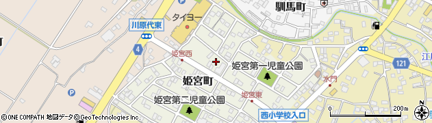 茨城県龍ケ崎市姫宮町187周辺の地図