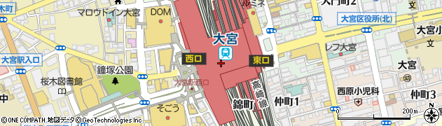 フーズステージキタノフォアｅｃｕｔｅ大宮店周辺の地図