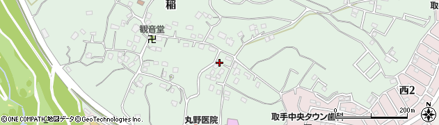 茨城県取手市稲1063周辺の地図