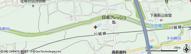 埼玉県日高市高萩1833周辺の地図