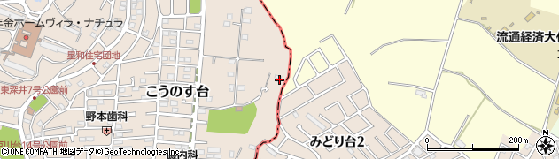 千葉県流山市こうのす台1232周辺の地図