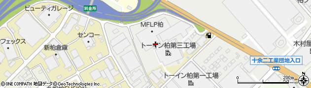千葉県柏市青田新田飛地周辺の地図