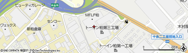 千葉県柏市青田新田飛地周辺の地図