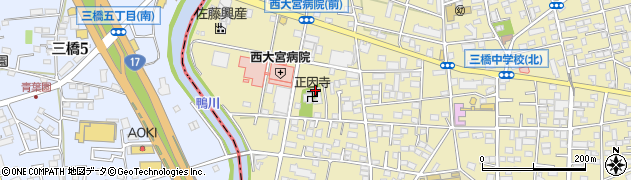 埼玉県さいたま市大宮区三橋1丁目1157周辺の地図