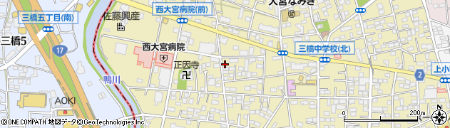 埼玉県さいたま市大宮区三橋1丁目1225周辺の地図