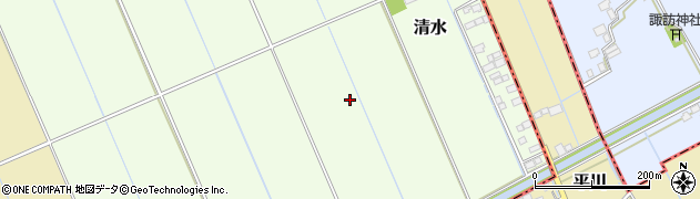 茨城県稲敷市清水周辺の地図