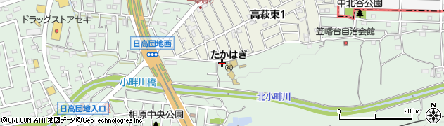 埼玉県日高市高萩2210周辺の地図
