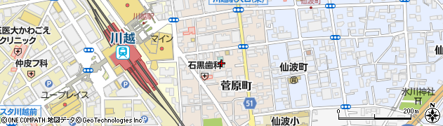 埼玉県川越市菅原町周辺の地図
