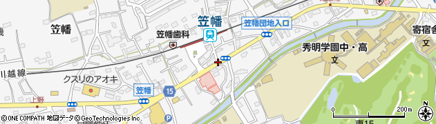 笠幡駅周辺の地図