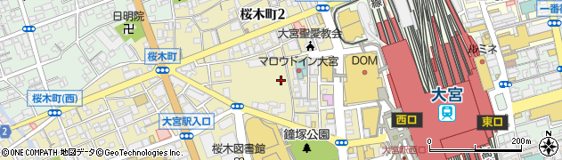 埼玉県さいたま市大宮区桜木町2丁目208周辺の地図