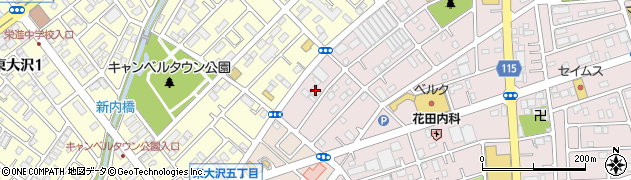 フィジークサポート越谷店周辺の地図