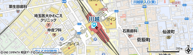 埼玉県川越市周辺の地図