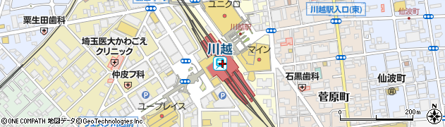 東武鉄道株式会社　川越駅周辺の地図