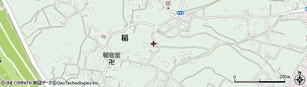 茨城県取手市稲周辺の地図