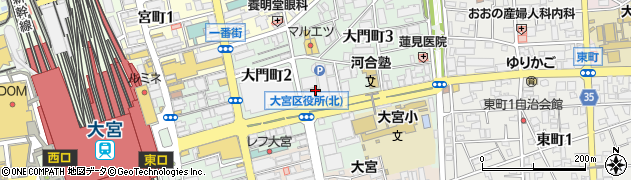 埼玉県さいたま市大宮区大門町周辺の地図