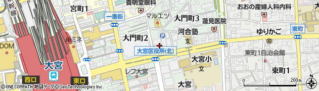 埼玉県さいたま市大宮区大門町周辺の地図