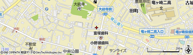 茨城県龍ケ崎市横町周辺の地図
