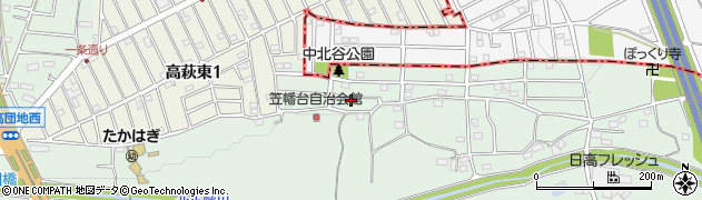 埼玉県日高市高萩93周辺の地図