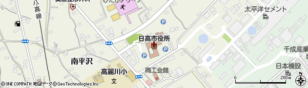 埼玉県日高市周辺の地図