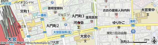 埼玉県さいたま市大宮区大門町3丁目周辺の地図