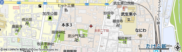 福井県越前市本多周辺の地図