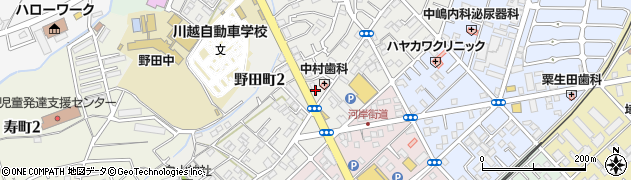 天ぷらてんや川越野田店周辺の地図