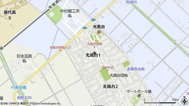 〒300-1536 茨城県取手市光風台の地図