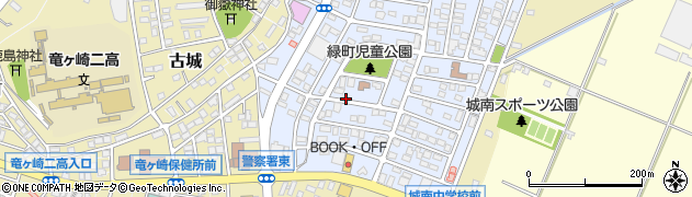 茨城県龍ケ崎市緑町周辺の地図