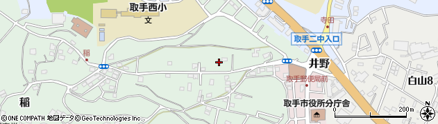 茨城県取手市稲430周辺の地図