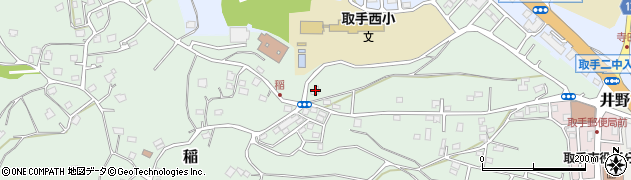茨城県取手市稲408周辺の地図