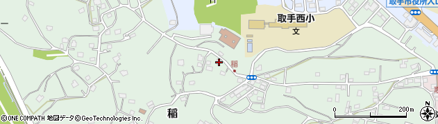 茨城県取手市稲523周辺の地図